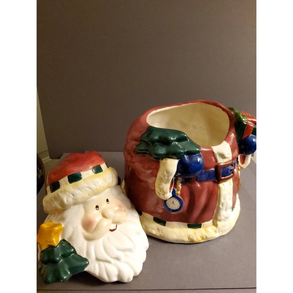 Santa Claus Ceramic Cookie Jar - Picture 5 of 5